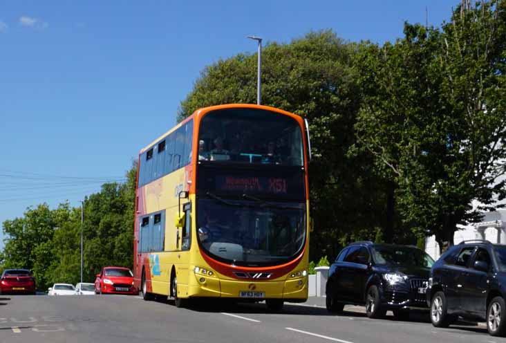 First Wessex Volvo B9TL Wright Eclipse Gemini 37999 Jurassic Coaster